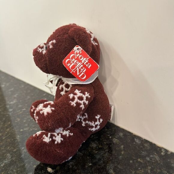 GUND Bear Noel -CHRISTMAS BEAR GOTTA GETTA 8733-Size 8" TALL Burgundy - Picture 4 of 11